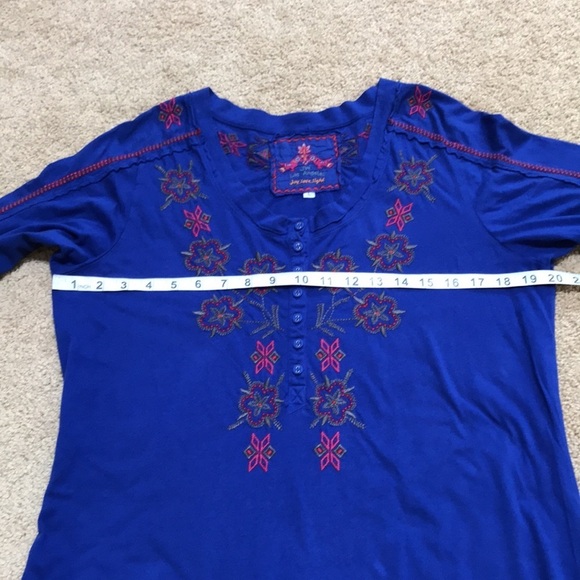 JOHNNY WAS Size L embroidered front button dress - Picture 9 of 9